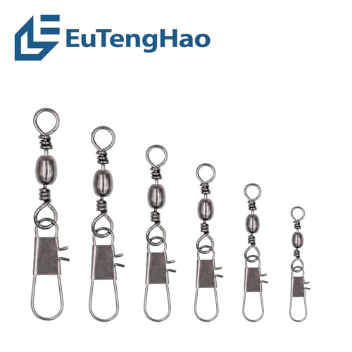 250Pcs Bearing Barrel Swivel Fishing Accessories Stainless Steel Corrosion Resistance