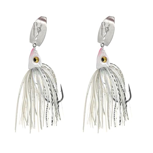 2pcs Tungsten Bladed Jig Heads for Fishing - Swimbait Fishing Jigs for Large & Smallmouth Bass