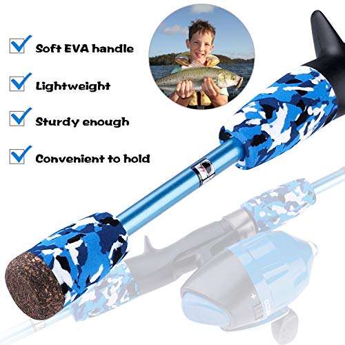 Kids Fishing Pole Pink,Portable Telescopic Fishing Rod & Reel Combo Kit