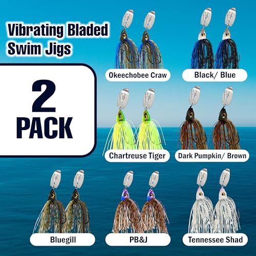2pcs Tungsten Bladed Jig Heads for Fishing - Swimbait Fishing Jigs for Large & Smallmouth Bass