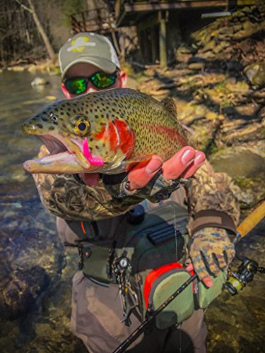 Trout Magnet Original 142pcs Trout Fishing Gear Kit-120pc Grub Lures w/ Neon Bait
