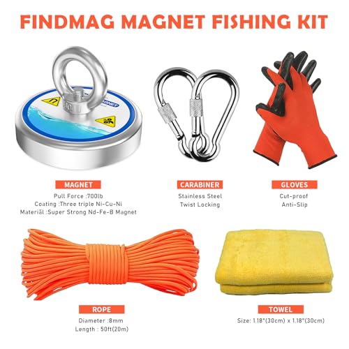 Magnetic Fishing Kit with Rope