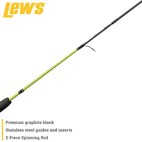 Crappie Thunder Spinning Fishing Rod,Light Power,Fast Action,Premium 2pc Graphite Blank