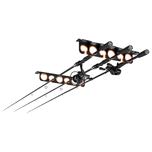 SafeGuard Fishing Rod Holder for Garage,Wall or Ceiling Mounted Fishing Rod Rack