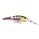 2pcs Flicker Shad Jointed Crankbait, Red Tiger, 1/3 oz, 2 3/4in, 7'-9' Dive Depth