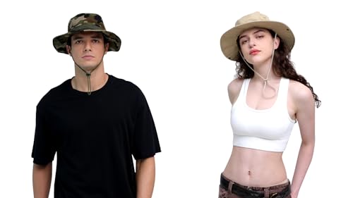 Sun Hats for Men Women Bucket Hat UPF 50+ Boonie Hat Foldable UV Protection Hat