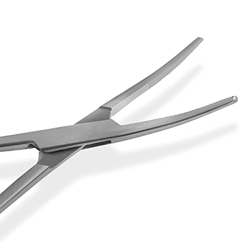 Versatile Angling Tools w/ 2pc 5" Fishing Forceps Set - Stainless Steel,Curved & Straight Hemostats