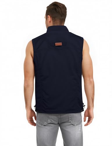 Men's Lightweight Outdoor Travel Work Fishing Vest with Multi-Pockets