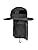 UPF 50 Boonie Hat Fishing Hat w/ Removable Neck Flap Sun Hats for Men