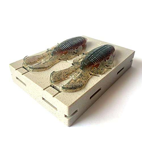 Premium Soft Plastiс Mold Lure Making Injection Molds Fishing Lures 2 Cavity Googan Bandito Bug 4''