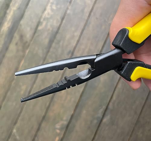 7" Fishing Pliers with Anti-rust Teflon coated, Freshwater/Saltwater Fishing Tools