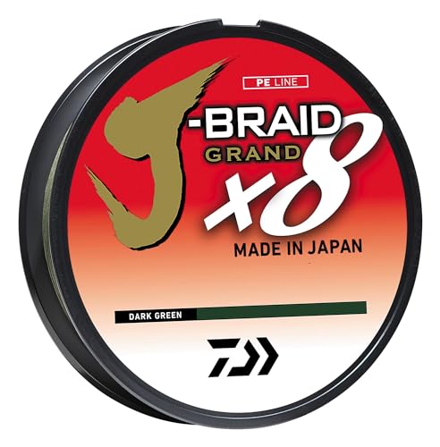 J-Braid Grand 8 X 300 YDS Filler Spool - Ultimate Braided Line and Abrasion Resistant - Spun with Izanas