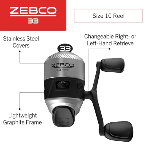 Spincast Fishing Reel,Changeable Right/Left-Hand Retrieve w/ Zebco Cajun Line