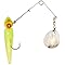 Beetle Spin Nickel Blade Fishing Lure, Red Sparkle/White, 1.5 inches