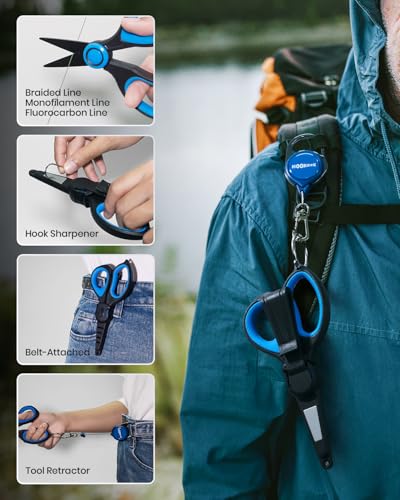 7pcs Fishing Gear Kit,Fishing Pliers,Knot Tying Tool,Fish Gripper