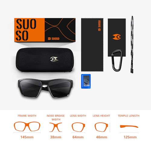 Polarized Sunglasses for Men TR90 UV400 Protection Sun Glasses-Wrap Around Goggles