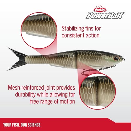 PowerBait Nessie Fishing Soft Plastic Glide Bait - Hook Retention Clip