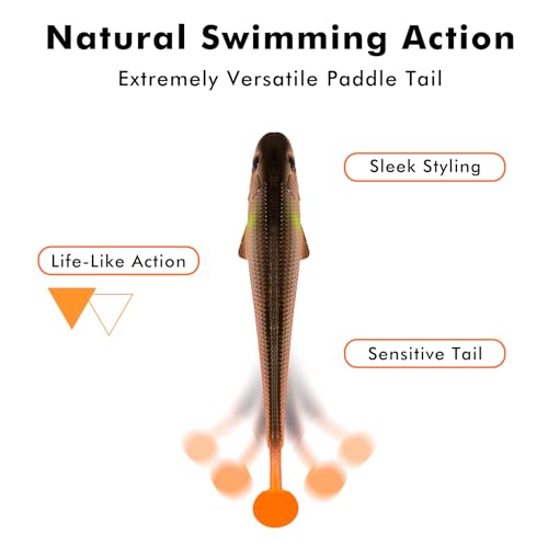 Durable Soft Fishing Lures for Crappie Trout Bass Walleye Panfish,Well-Made Easy Catching Baits