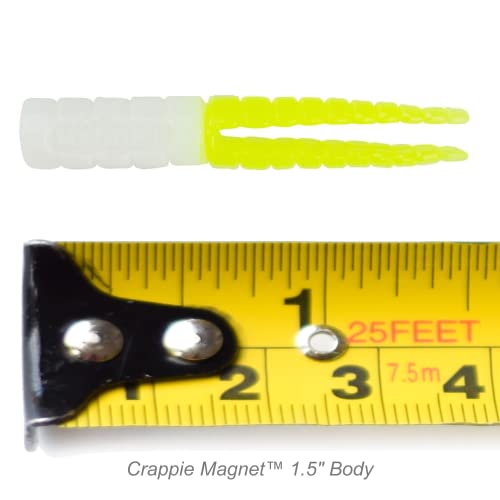 50-Pack Crappie Magnet Split-Tail Grub Body Pack - Soft Fishing Plastic Baits