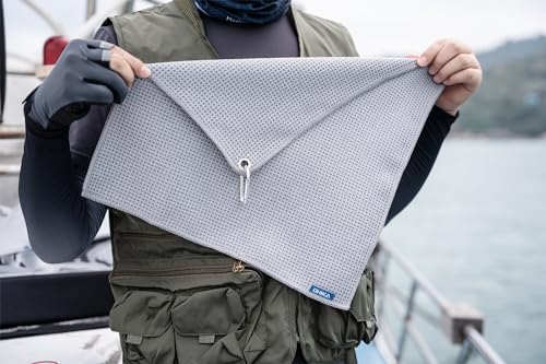 Microfiber Fishing Towels w/ Clip,Waffle Pattern for Effective Cleaning of Fishing Gears