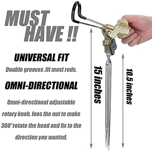 Rod Holders for Bank Fishing,Bank Fishing Rod Rack Stand,Fish Pole Holder