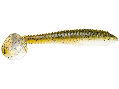 Rage Swimmer Soft Fishing Bait with Softly Ribbed Body & Pancake-like Tail