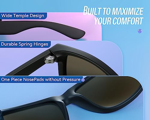 Mens Sunglasses Polarized w/ UV400 Protection for Fishing, Sports, Beach, Golfing