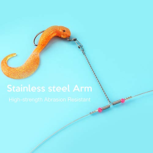 Fishing Leaders, Fish Line Stainless Steel Wire w/ Swivels Snap Connect Fishing Gear