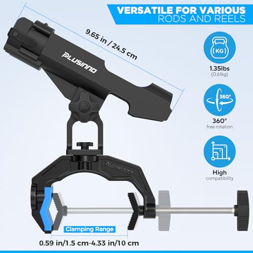 Fishing Rod Holders for Boat, Fishing Rod Holder with Enlarge Clamp