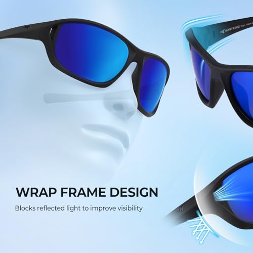 Polarized Sport Sunglasses for Men & Women for Driving Fishing Cycling Running, UV Protection