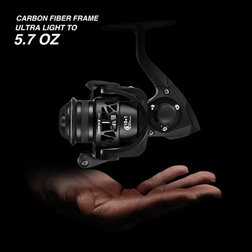 Carbon X Spinning Reels,Light to 5.1oz,Carbon Frame & Rotor, 33LBs Max Drag