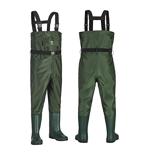 Chest Fishing Waders for Kids,Waterproof Youth Waders with Boot Hanger