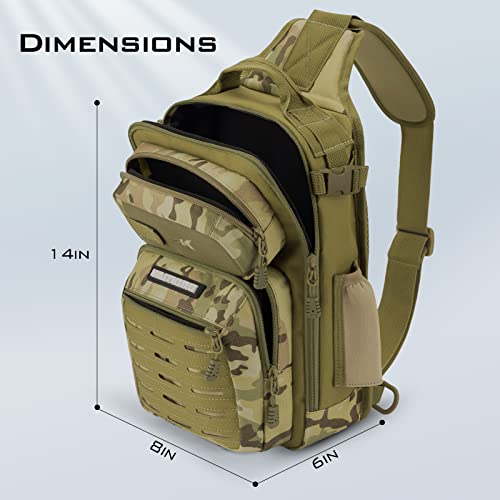 BlowBak Tactical Fishing Sling Tackle Bag-Lightweight Fishing Backpack for Gears