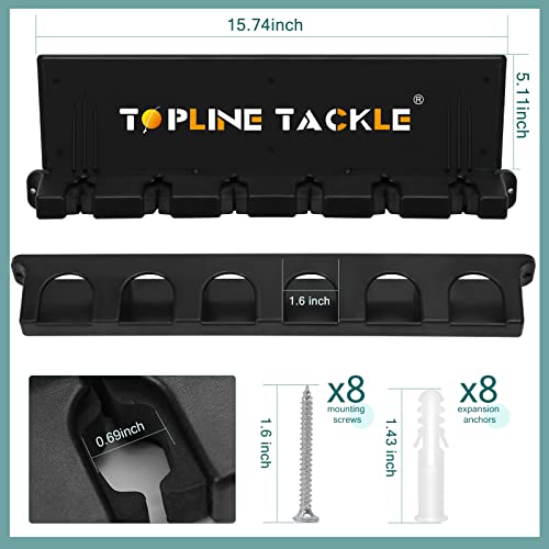 2 Set Vertical Fishing Rod Holders for Garage,Wall Mounted Fishing Pole Holders