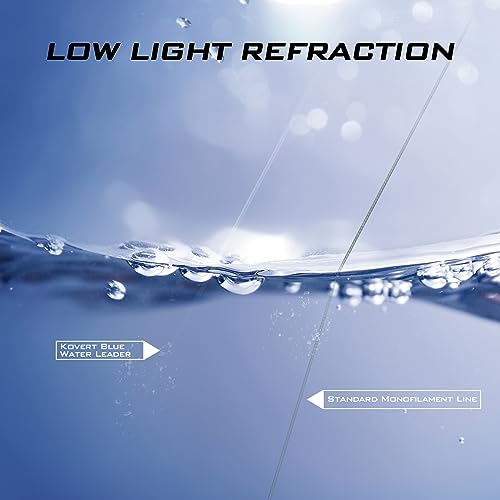 Kovert Blue Water 100% Fluorocarbon Fishing Line,Clear Fishing Leader