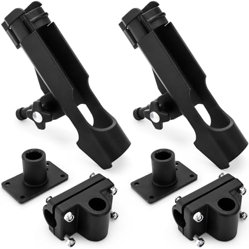 2pcs Fishing Rod Holder w/ Combo Mount,Adjustable Fishing Boat Rod Holder