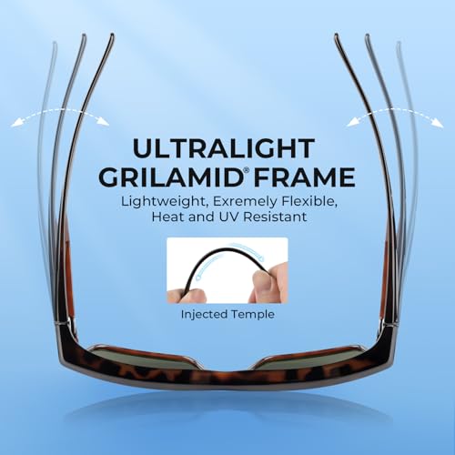 Molino Fit-Over Polarized Sunglasses,UV400 Protection Ultralight Wraparound Fishing Sunglass