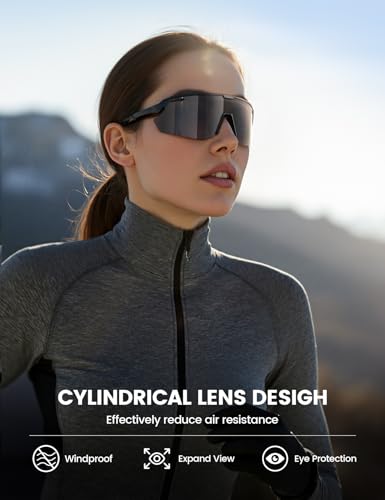 Polarized Sports Sunglasses for Men Women, 24g,UV400 Sun Glasses for Fishing