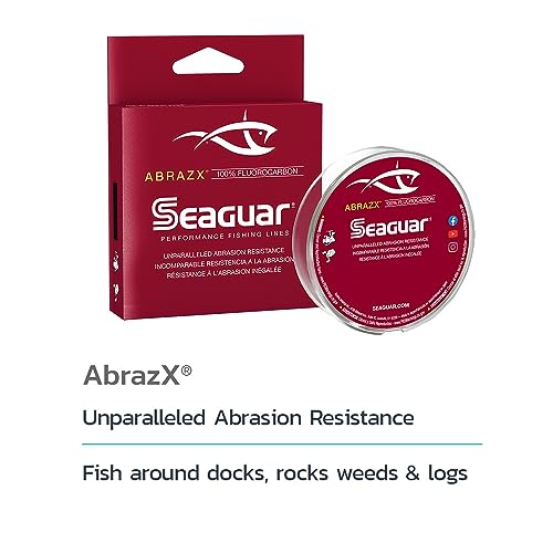 Freshwater Abrasion Resistant Fluorocarbon Fishing Line for Docks, Rocks, Weeds, & Logs