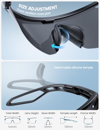 Polarized Sports Sunglasses for Men Women, 24g,UV400 Sun Glasses for Fishing