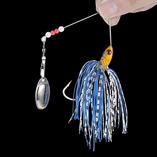 6Pcs Fishing Lures Spinner Baits for Bass Fishing,Trout Salmon Hard Metal Spinnerbaits