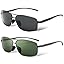 Ultra Lightweight Rectangular Polarized Sunglasses UV400 Protection