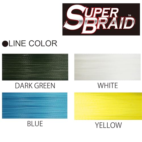 SuperBraid Dark Green 150 Yards Superbraid Fishing Line - Extremely Low Stretch
