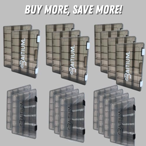 3pcs Fishing Tackle Box Organizer,Tackle Boxes w/ Dividers,Fishing Box