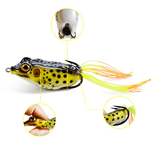 Topwater Frog Crankbait Tackle,Crank Bait Bass Soft Swimbait Lures