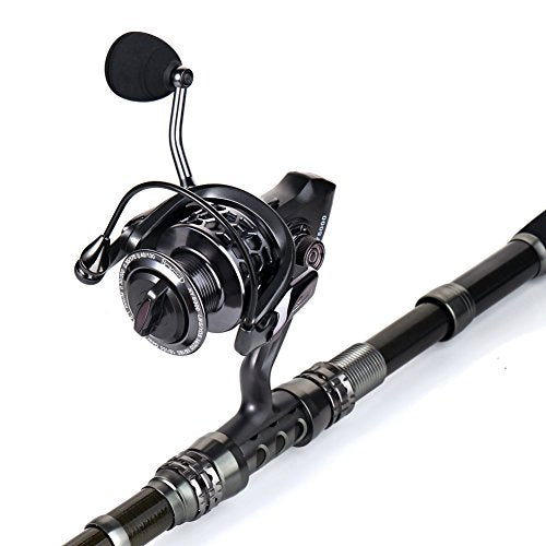 Fishing Rod Reel Combo w/ Telescopic Fishing Pole Spinning Reel Carrier Bag