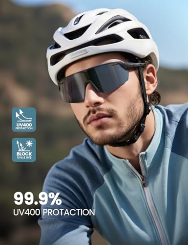 Polarized Sports Sunglasses for Men Women, 24g,UV400 Sun Glasses for Fishing