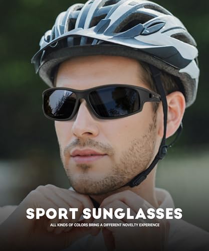 3pcs Polarized Sunglasses-for-Men-Women Sports Mens-Sunglasses Wrap Around Sun Glasses UV400