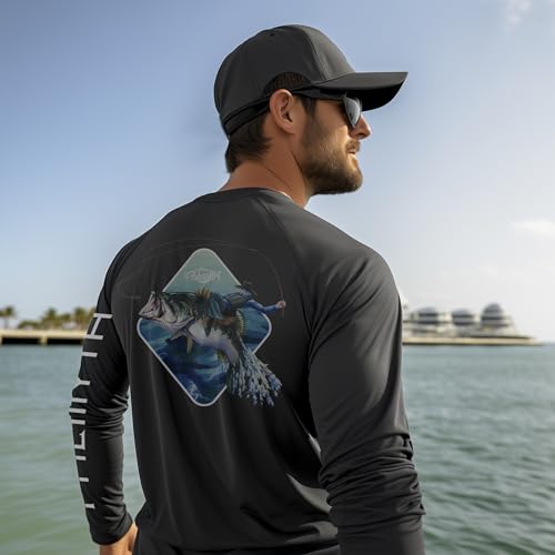 Palmyth Fishing Shirts for Men Long Sleeve UPF 50 T Shirt Sun Protection Tee