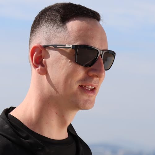 Fishing Polarized Sunglasses for Men Driving Running Golf Sports Glasses Square